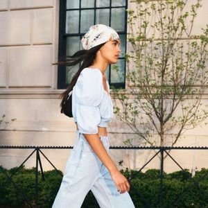 NWT Zara Linen Blend Crop Top